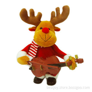 Musical Christmas Reindeer, Playing Violin, High-quality, Conforms to CE Standard
